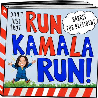 Run kamala run magnet 3" x 3"