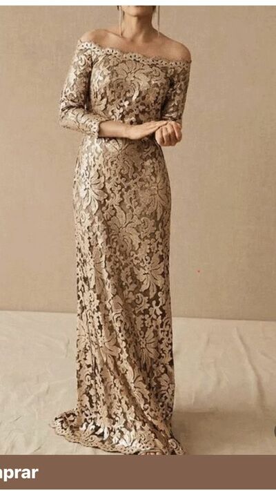 Champagne  Mother of Bride/ Groom Dress Simple Lace Evening Formal Gowns Prom Dress