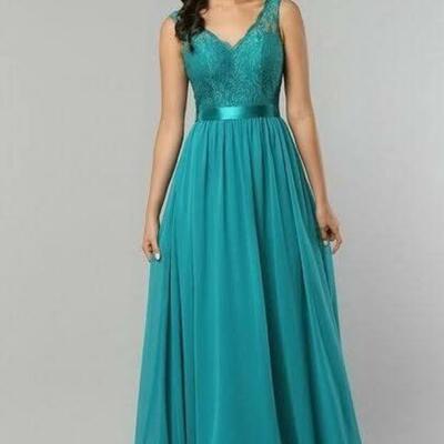 Blue mother of bride/ groom dress simple lace evening formal gowns prom dress