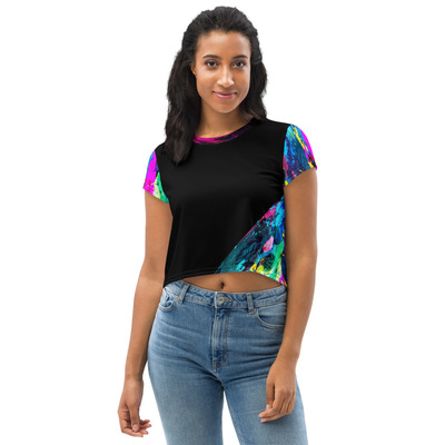 Night splash print crop tee - Thumbnail 3