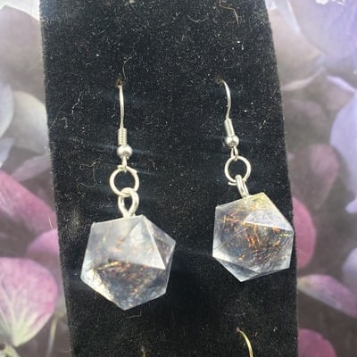 Forest spirit dice earrings