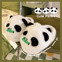 FREE SHIPPING Kawaii Cute Bamboo Panda Plush Slippers - Thumbnail 4