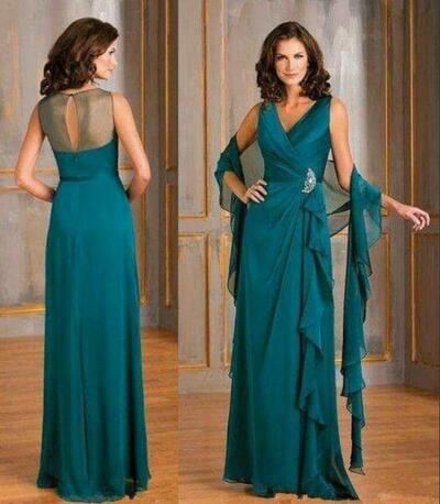 Green  Mother of Bride/ Groom Dress Simple Evening Formal Gowns Prom Dress