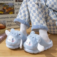 FREE SHIPPING Kawaii Cute Cinnamonroll Plush Slippers - Thumbnail 2