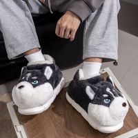 FREE SHIPPING Cute Husky Fuzzy Slippers - unisex - Thumbnail 3