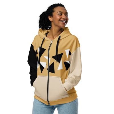 Tri star zip hoodie