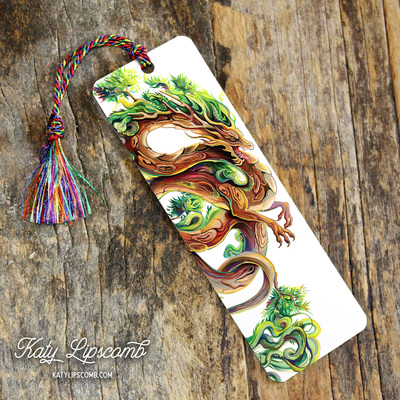 Wood dragon - bookmark