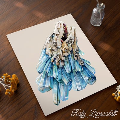 Aquamarine dragon - print - Thumbnail 1