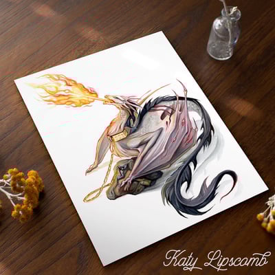 Chained dragon - print