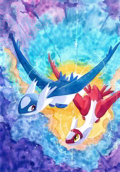 Latios & Latias Print