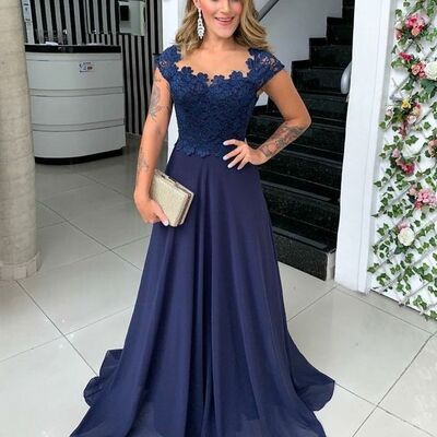 Copy of blue mother of bride/ groom dress simple evening formal gowns prom dress