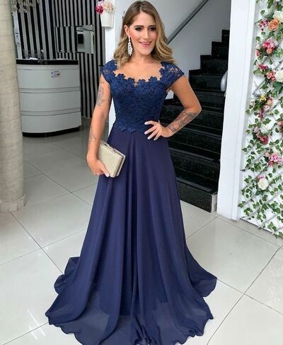Copy of Blue Mother of Bride/ Groom Dress Simple Evening Formal Gowns Prom Dress