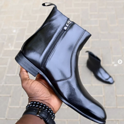 Copy of men handmade tan brown ankle boots, biker boots, formal boots