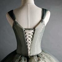 Enchanted A Line V Neck Forest Embellished Tulle Ball Gown Prom Dresses - Thumbnail 2