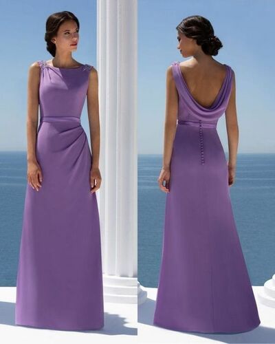 Purple Mother of Bride/ Groom Dress Simple Evening Formal Gowns Prom Dress