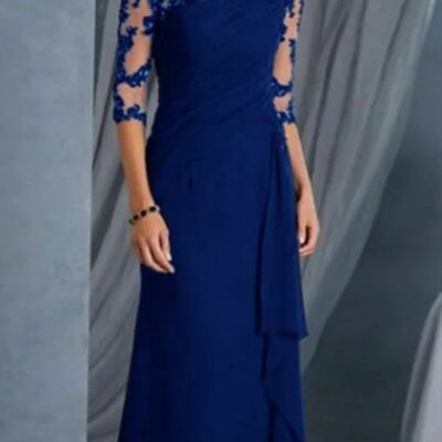 Royal blue mother of bride/ groom dress simple evening formal gowns prom dress