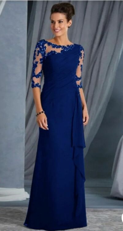 Royal Blue Mother of Bride/ Groom Dress Simple Evening Formal Gowns Prom Dress