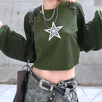 RETRO STAR  CROPPED SWEATSHIRT - Thumbnail 1