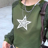RETRO STAR  CROPPED SWEATSHIRT - Thumbnail 2