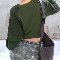 RETRO STAR  CROPPED SWEATSHIRT - Thumbnail 3