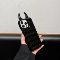 Devil Horns Puffer iPhone Case For IPhone 14/13/15/12 Pro Max - Thumbnail 4