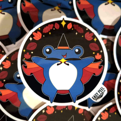 Witch frog: sticker