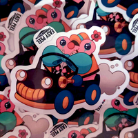 Car Clown Frog: Sticker - Thumbnail 1