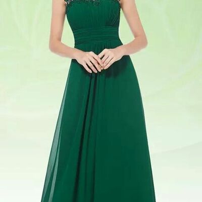 Green mother of bride/ groom dress simple lace evening formal gowns prom dress