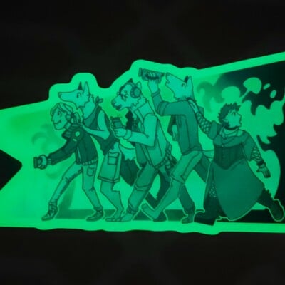 Who's there? - glow in the dark vinyl sticker