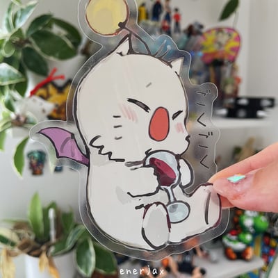 Mog moogle transparent sticker