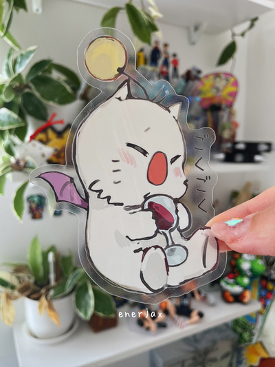 Mog moogle transparent sticker