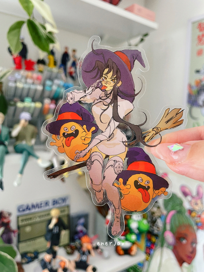 Ghost Witch transparent sticker
