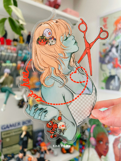 Cut Here transparent sticker