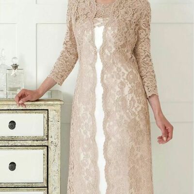 Elegant mother of bride/ groom dress simple lace evening formal gowns prom dress