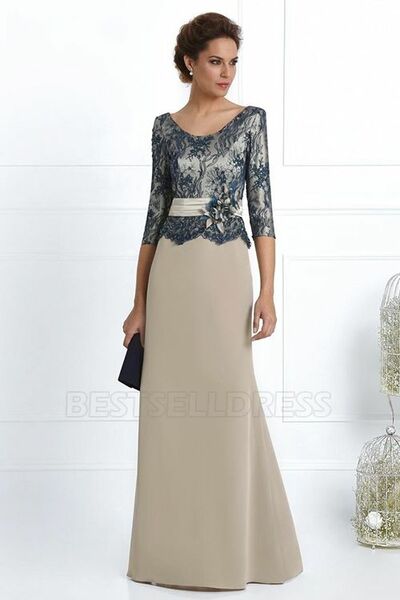 Elegant Mother of Bride/ Groom Dress Simple Lace Evening Formal Gowns Prom Dress