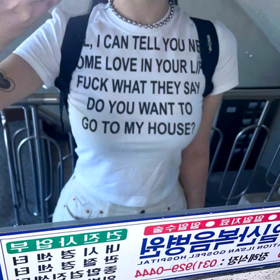 Free shipping-"girl i can tell you need some love in life" baby tee - Thumbnail 3