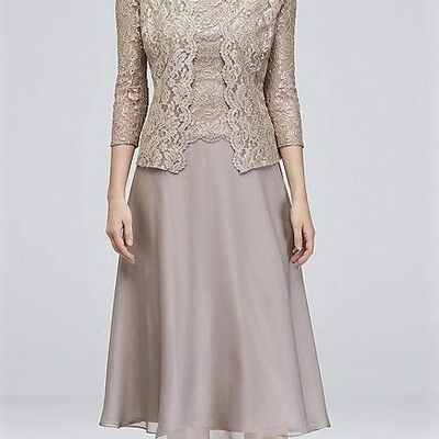 Elegant mother of bride/ groom dress simple grey lace evening formal gowns prom dress
