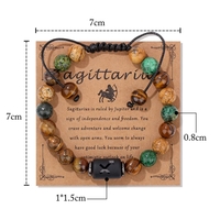 Horoscope bracelet with natural stones for men and women, unisex constellation bracelet - Thumbnail 2