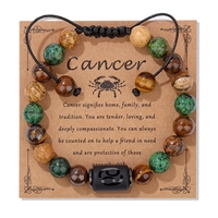 Horoscope bracelet with natural stones for men and women, unisex constellation bracelet - Thumbnail 3