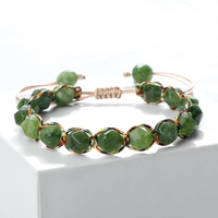 Bohemian bracelet with natural stone beads, adjustable yoga bracelet - Thumbnail 4