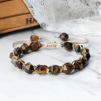 Bohemian bracelet with natural stone beads, adjustable yoga bracelet - Thumbnail 6