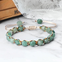 Bohemian bracelet with natural stone beads, adjustable yoga bracelet - Thumbnail 2