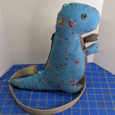 Bag-o-saurs: rex - blue & grey