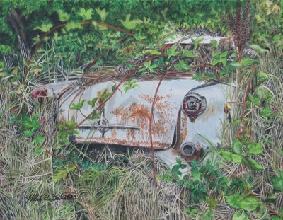 Sad 'N' Blue, By N.E.Thompson, Art Print