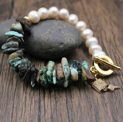 Copper wire bracelet, flower bracelet for her