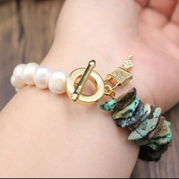 Copper wire bracelet, flower bracelet for her - Thumbnail 3