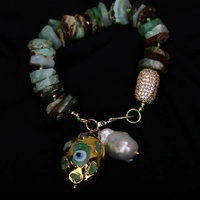 Copper wire bracelet, flower bracelet for her - Thumbnail 9