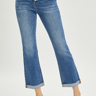 Risen high rise crop jean