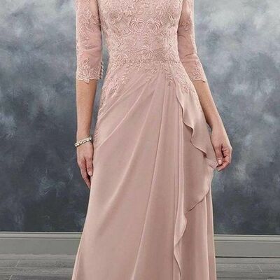 Elegant mother of bride/ groom dress simple lace evening formal gowns prom dress