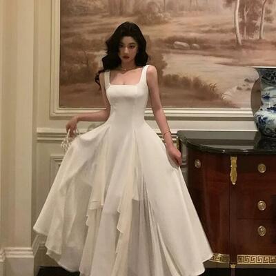 New style elegant square neck fashion evening dresses  - Thumbnail 4